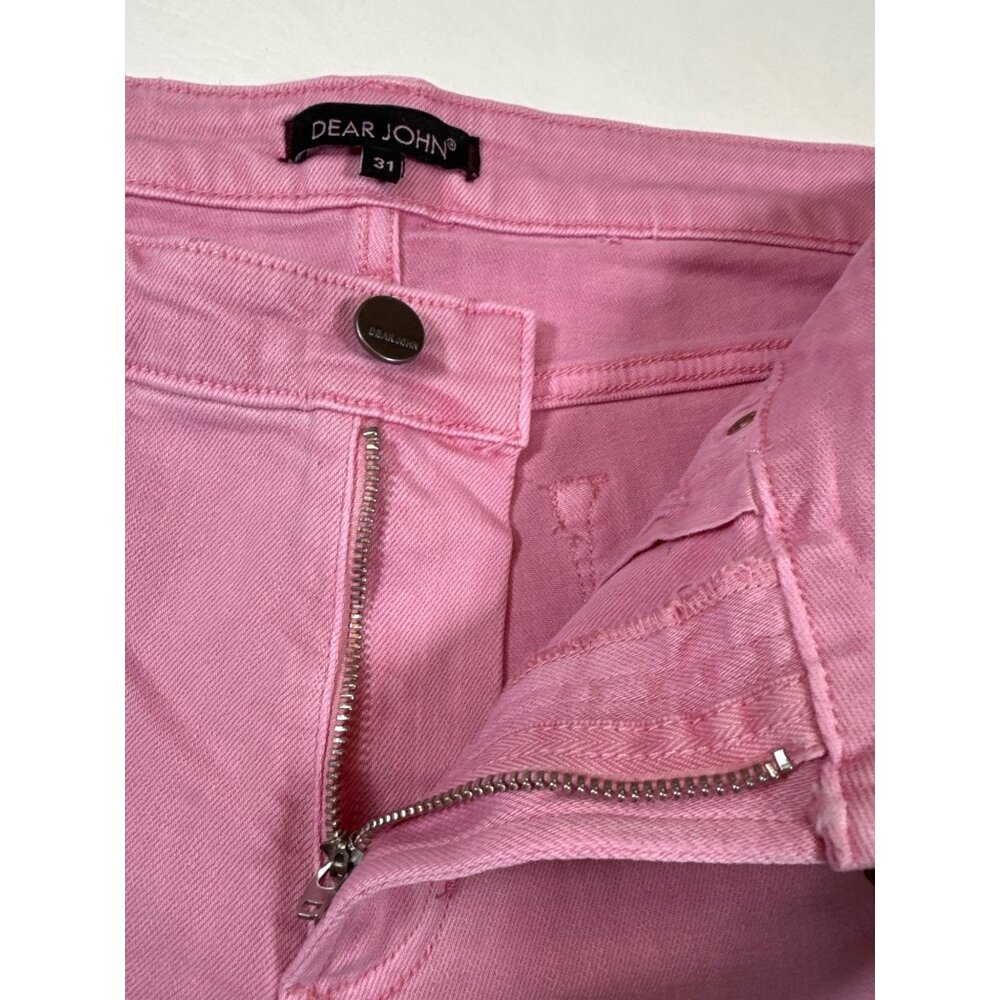 Dear John Orchid Pink Denim High-Rise Womens Shorts Size 31 (Z385) - Picture 5 of 7